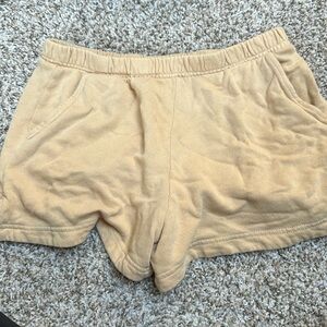 yellow aerie sweatshorts